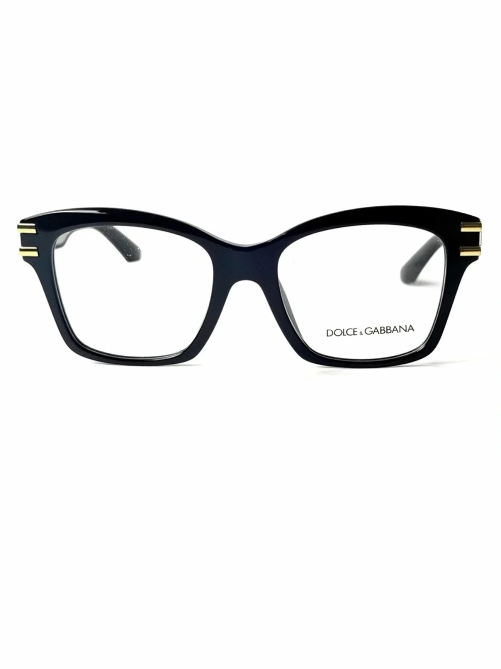 Dolce and Gabbana DG 3419 501 Black with Gold Authentic New Eyeglasses
